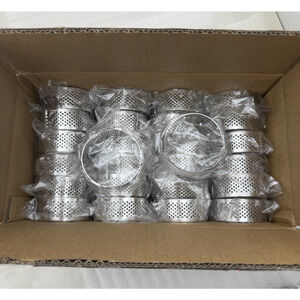 50 Pcs 1.98 Inch 304 Stainless Steel Tart Ring, Heat-Resistant Perforated Cak...